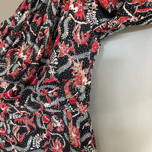 Isabel Marant Etoile Esther Dress Size XS One Shoulder‎ Printed Mini Ruffle Hem - Picture 11 of 16